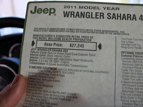 Used 2011 Jeep Wrangler Sahara w/ Connectivity Group AWD/4WD image 53