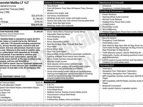 Used 2012 Chevrolet Malibu LT w/ 1LT All-Star Package FWD image 3