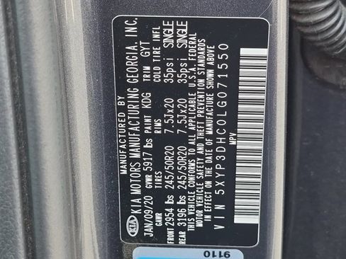 Used 2020 Kia Telluride EX w/ EX Premium Package AWD/4WD image 16