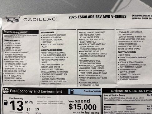 Used 2025 Cadillac Escalade ESV V image 7