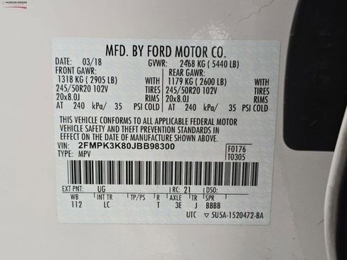 Used 2018 Ford Edge Titanium w/ Technology Package image 50