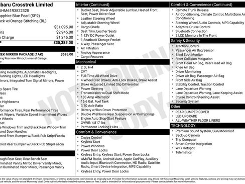 Certified 2024 Subaru Crosstrek 2.5i Limited w/ Crosstrek Mirror Package AWD/4WD image 35