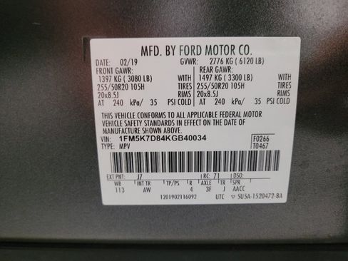 Used 2019 Ford Explorer XLT w/ Equipment Group 202A FWD image 33