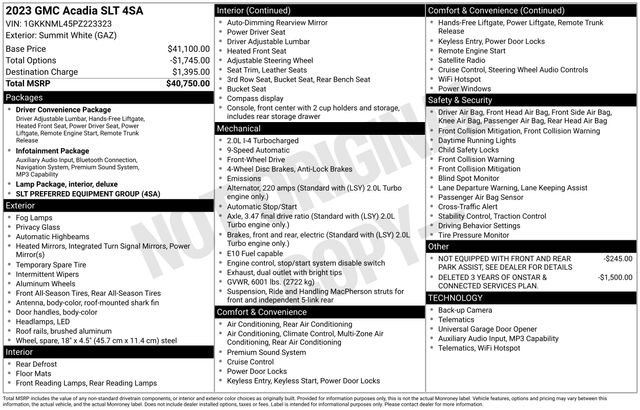 Used 2023 GMC Acadia SLT FWD image 40