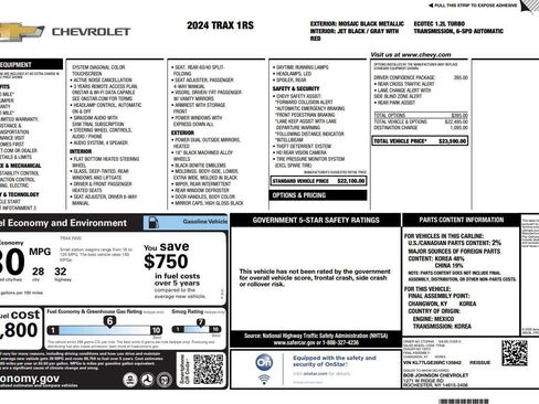 Used 2024 Chevrolet Trax RS w/ Driver Confidence Package image 1