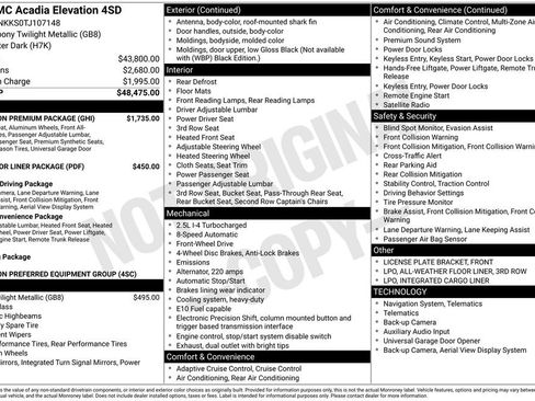 New 2026 GMC Acadia Elevation w/ Elevation Premium Package FWD image 44