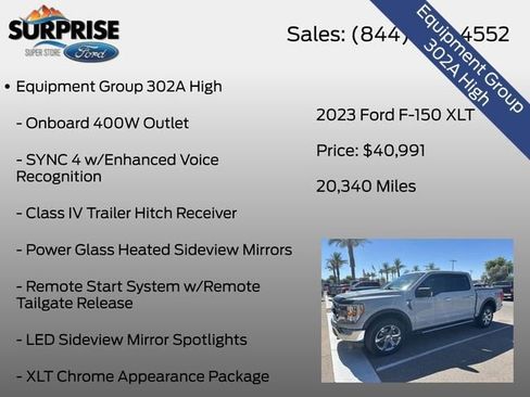 Used 2023 Ford F150 XLT w/ Equipment Group 302A High AWD/4WD image 9