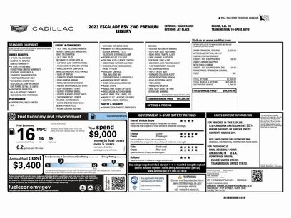 Used 2023 Cadillac Escalade ESV Premium Luxury