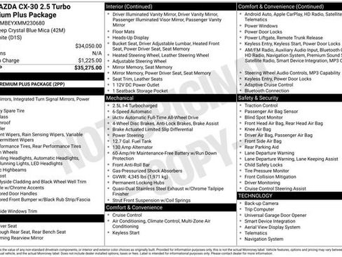 Used 2021 MAZDA CX-30 2.5 Turbo w/ Premium Plus Pkg image 7