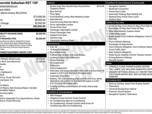 Used 2025 Chevrolet Suburban RST w/ RST Capability Package AWD/4WD image 5