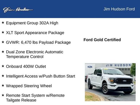 Certified 2023 Ford F150 XLT w/ Equipment Group 302A High AWD/4WD image 12