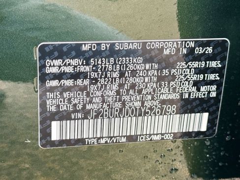 New 2026 Subaru Outback Touring XT AWD/4WD image 42