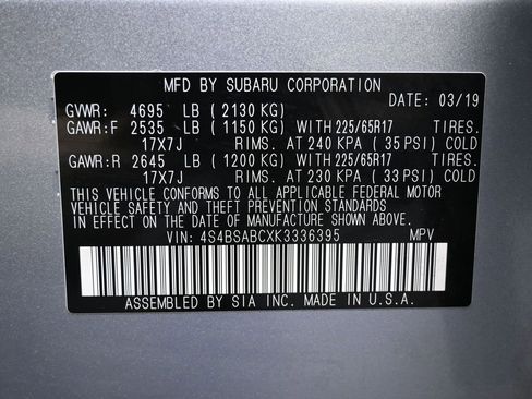 Used 2019 Subaru Outback 2.5i image 37