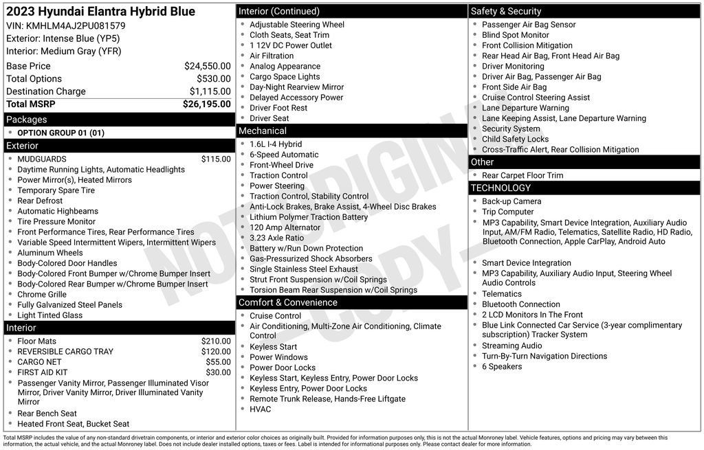 Certified 2023 Hyundai Elantra Blue FWD image 23