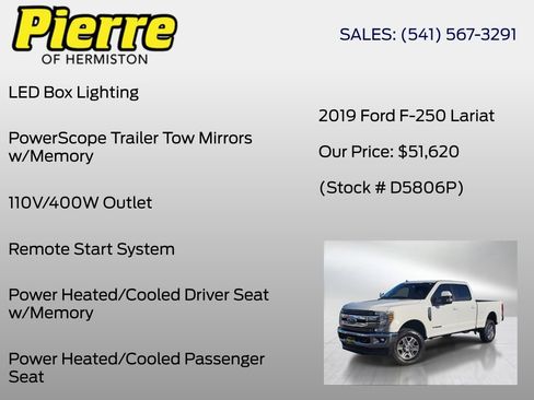 Used 2019 Ford F250 Lariat w/ Lariat Value Package AWD/4WD image 18