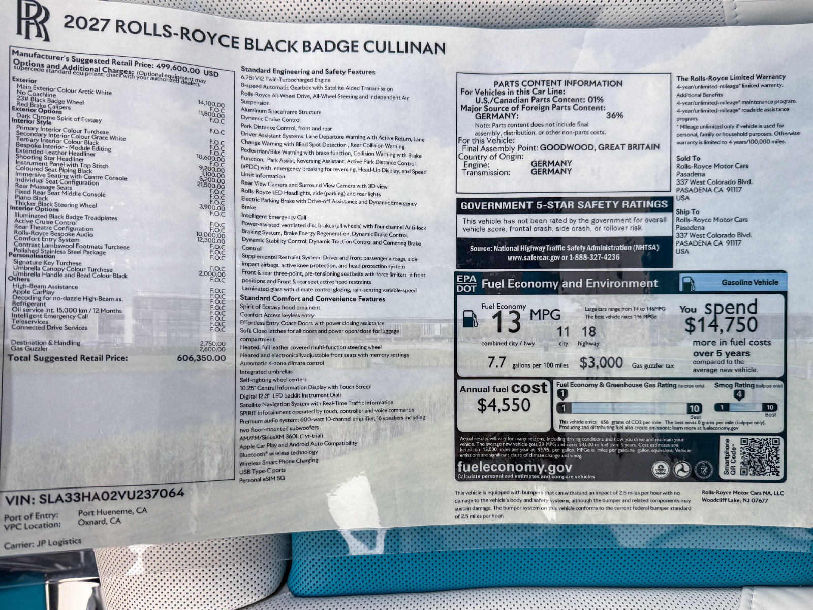 New 2027 Rolls-Royce Cullinan Black Badge AWD/4WD image 38