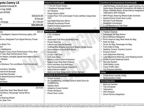 Certified 2026 Toyota Camry LE AWD/4WD image 22