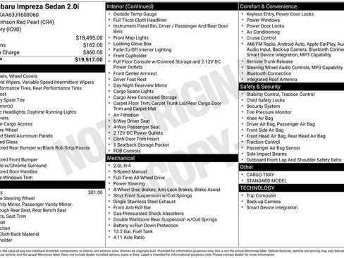 Used 2018 Subaru Impreza 2.0i image 2