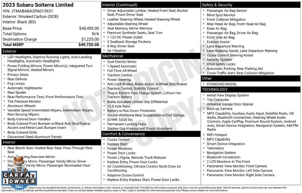 Used 2023 Subaru Solterra AWD image 4