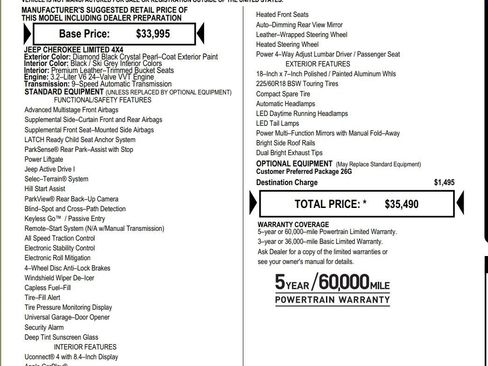 Used 2019 Jeep Cherokee Limited image 2