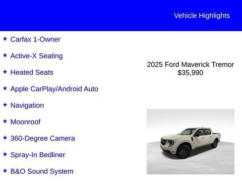 Certified 2025 Ford Maverick Tremor AWD/4WD image 3
