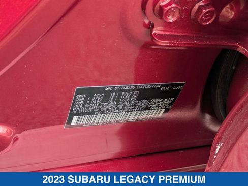 Certified 2023 Subaru Legacy Premium image 37