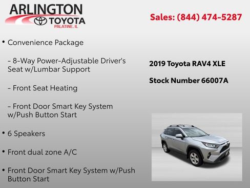 Used 2019 Toyota RAV4 XLE w/ Convenience Package AWD/4WD image 2