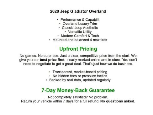 Used 2020 Jeep Gladiator Overland image 1