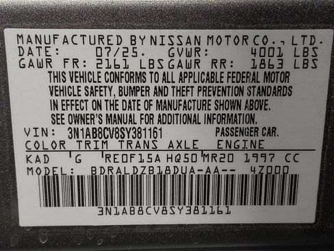 Used 2025 Nissan Sentra SV FWD image 33