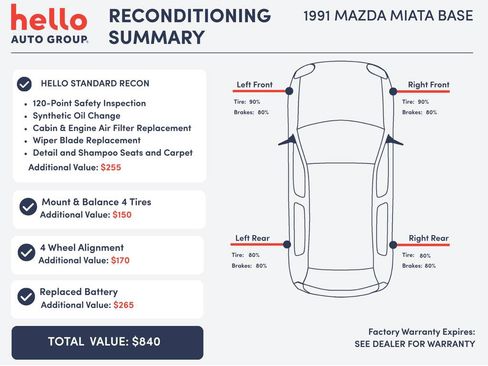 Used 1991 MAZDA MX-5 Miata RWD image 3