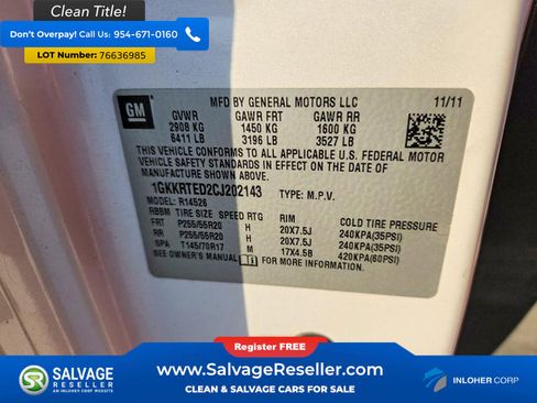 Used 2012 GMC Acadia Denali image 16