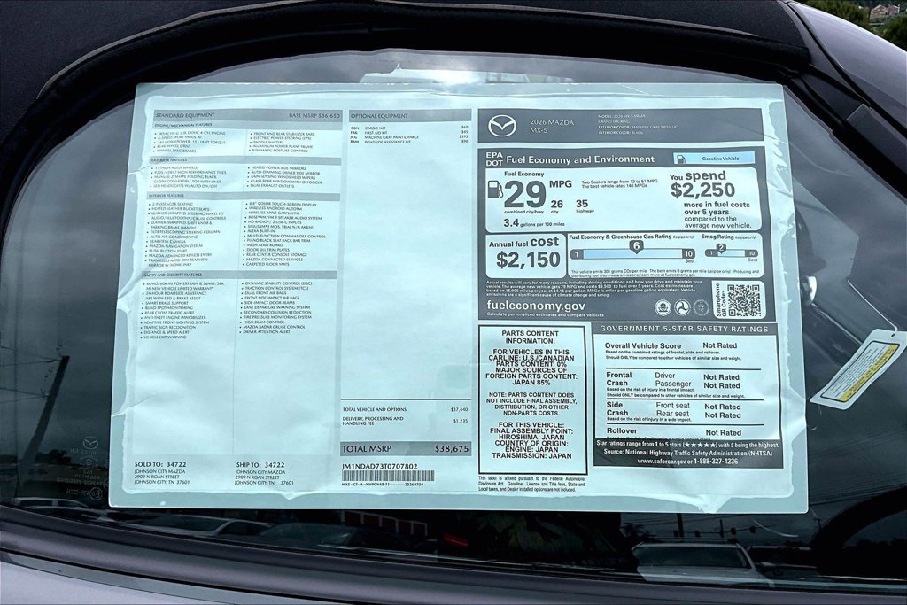 New 2026 MAZDA MX-5 Miata Grand Touring RWD image 24