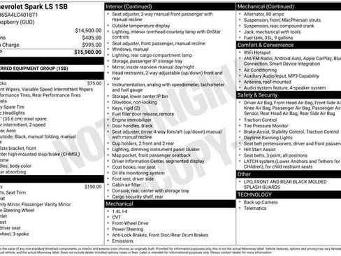 Used 2020 Chevrolet Spark LS FWD image 7