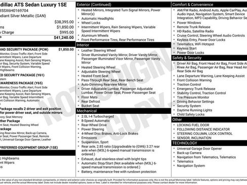 Used 2017 Cadillac ATS Luxury w/ Safety and Security Package image 5