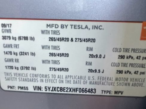 Used 2017 Tesla Model X 100D AWD/4WD image 36