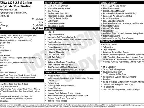 Certified 2025 MAZDA CX-5 Carbon Edition AWD/4WD image 6
