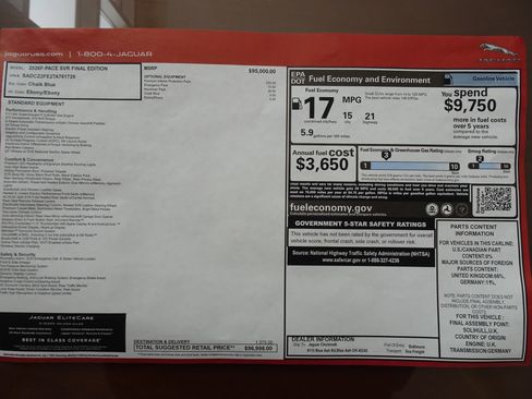 New 2026 Jaguar F-PACE SVR 575 Edition image 5