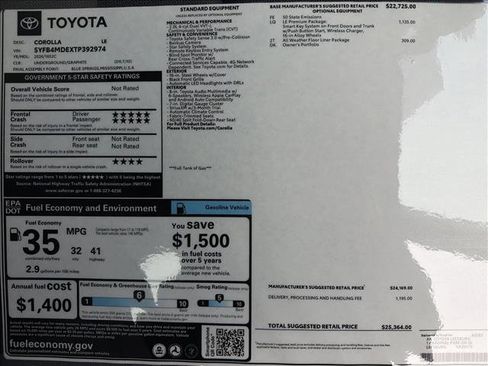 New 2026 Toyota Corolla LE image 24