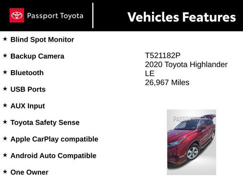 Used 2020 Toyota Highlander LE AWD/4WD image 5