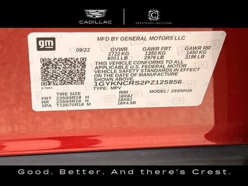 Certified 2023 Cadillac XT5 Premium Luxury w/ LPO, Floor Liner Package FWD image 31