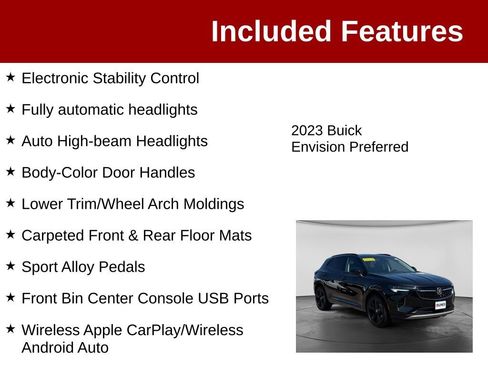 Used 2023 Buick Envision Preferred w/ Sport Touring Package AWD/4WD image 4