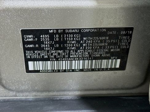 Used 2019 Subaru Outback 2.5i Limited AWD/4WD image 39