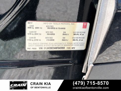 Used 2017 Tesla Model X 75D AWD/4WD image 15