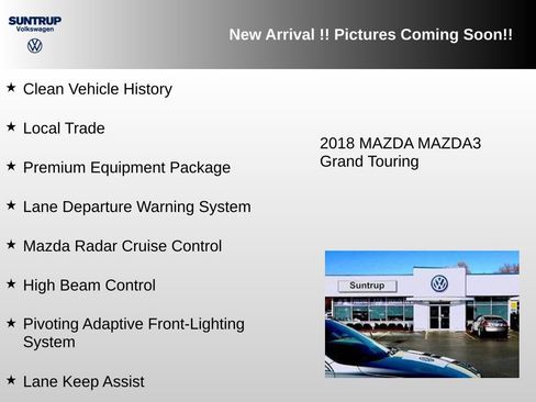 Used 2018 MAZDA MAZDA3 Grand Touring w/ Premium Equipment Package FWD image 2