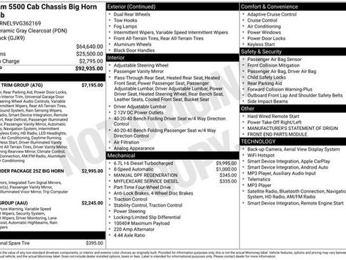 New 2027 RAM 5500 4x4 Crew Cab w/ Laramie Trim Package image 43