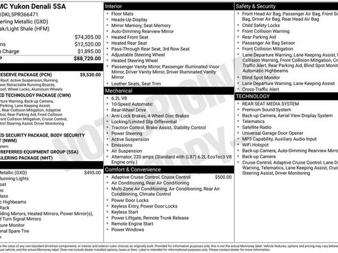 Used 2023 GMC Yukon Denali w/ Denali Reserve Package RWD image 48