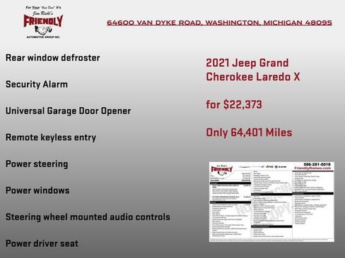 Used 2021 Jeep Grand Cherokee Laredo X AWD/4WD image 8