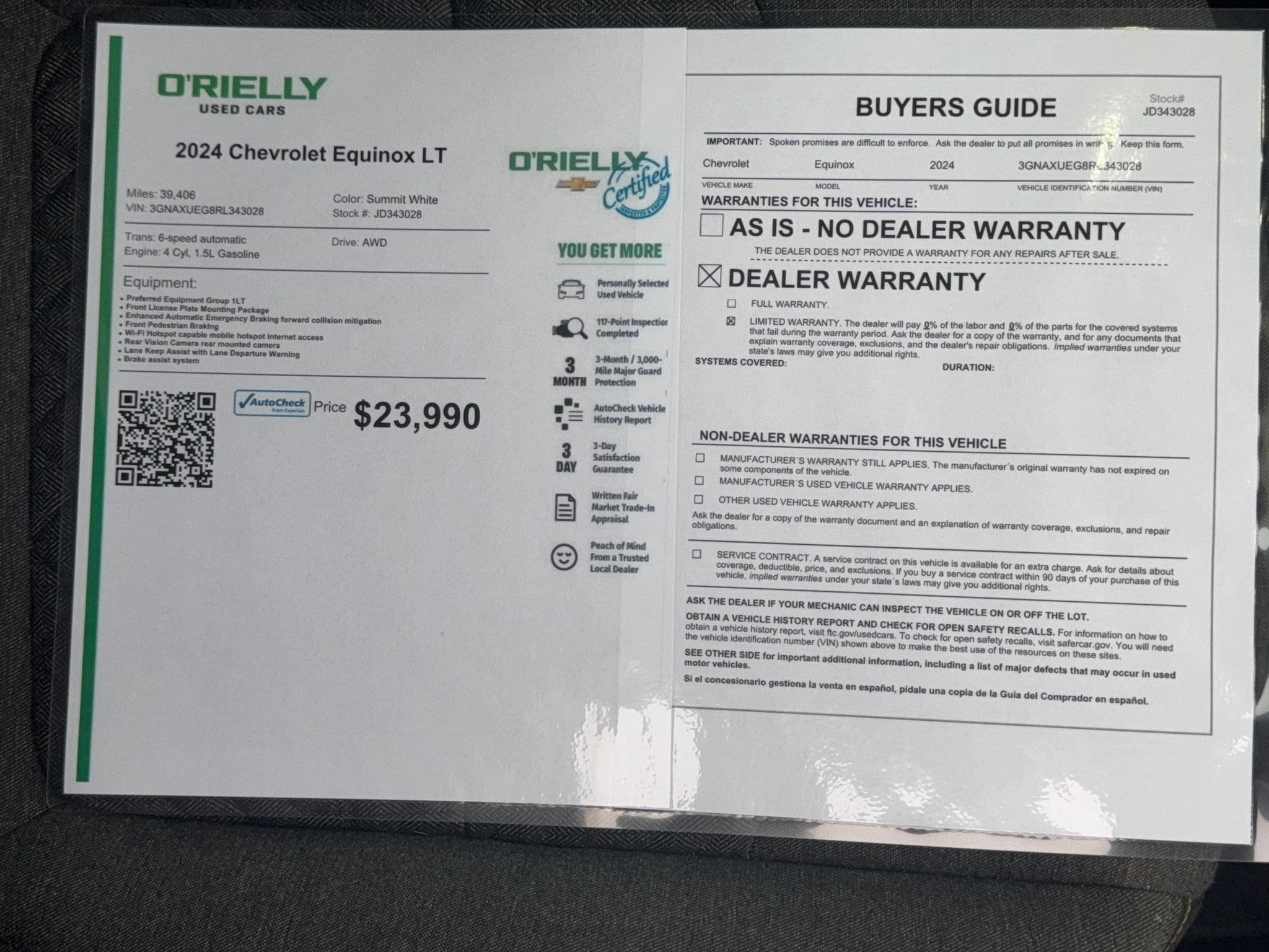 Used 2024 Chevrolet Equinox LT AWD/4WD image 35