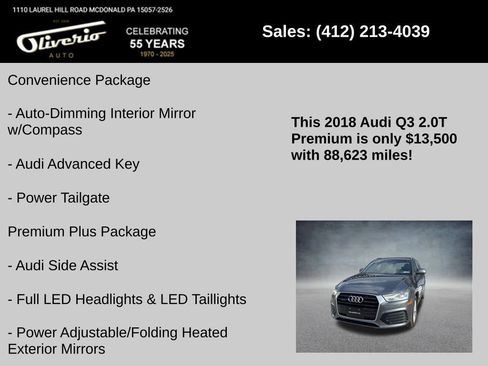Used 2018 Audi Q3 2.0T Premium image 10