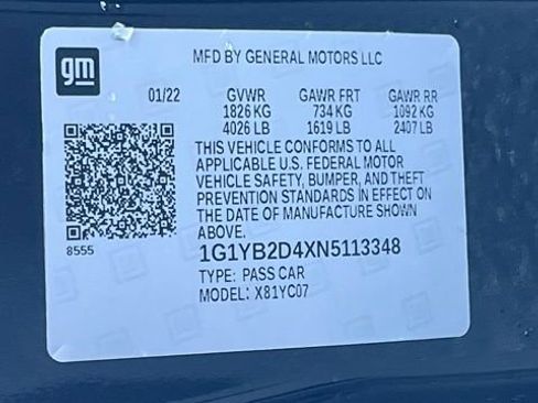 Certified 2022 Chevrolet Corvette Stingray Preferred Cpe w/ Battery Protection Package RWD image 26
